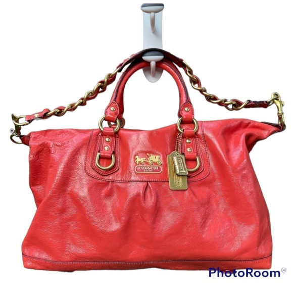 Ltd Ed Large Coach Sabrina Satchel in Coral - Picture 5 of 16